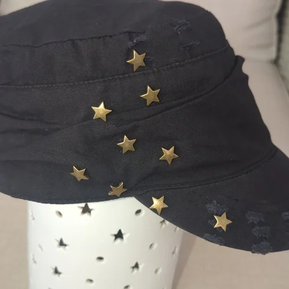 Mudd Y2K Newsboy Cap With Stars - Picture 2 of 7